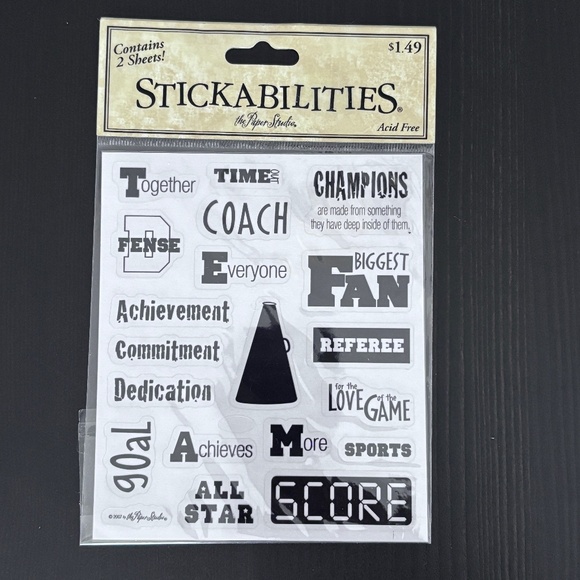 Varsity - Bundle of Scrapbooking Paper and Stickers - Picture 6 of 9